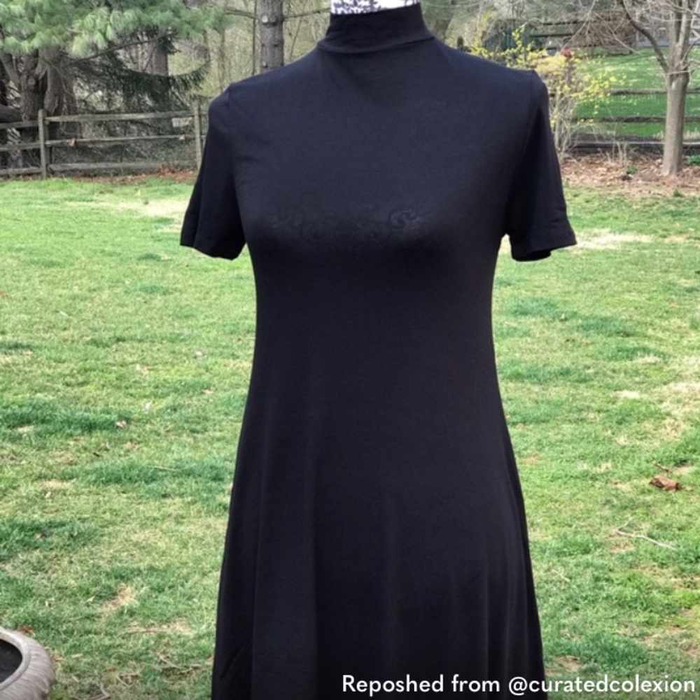Mock Neck Little Black Dress NWT - Picture 4 of 8